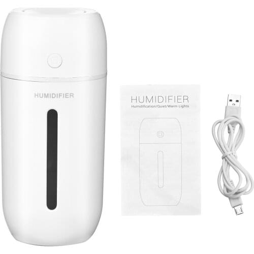 F8 Portable Mini Humidifier USB Desk Air Humidifier 320ML Aroma Oil Diffuser for Home Car USB Fogger Mist Maker with LED Lamp