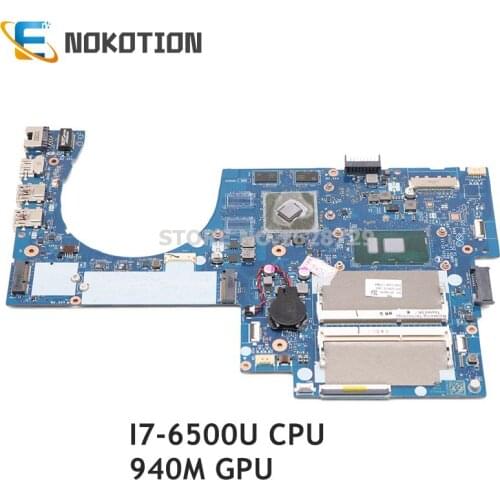 NOKOTION For HP ENVY 17-N laptop motherboard DDR3L I7-6500U CPU 940M GPU 829070-001 829070-601 ASW70 LA-C751P MAIN BOARD