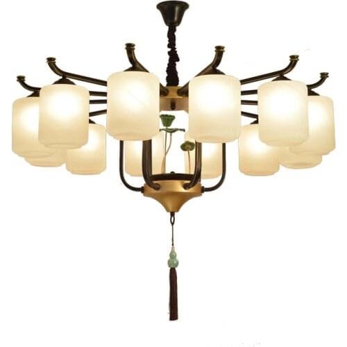 New Chinese chandelier living room lamps Chinese style big chandelier modern minimalist restaurant bedroom personality lights