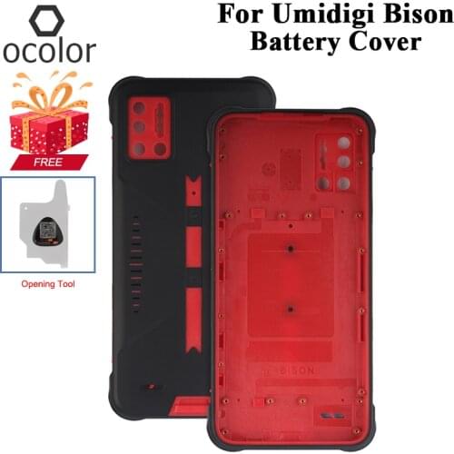 Ocolor For Umidigi Bison Battery Cover Bateria 6.3 ”Protective Back Cover Replacement For Umidigi Bison Accessories+Camera Frame