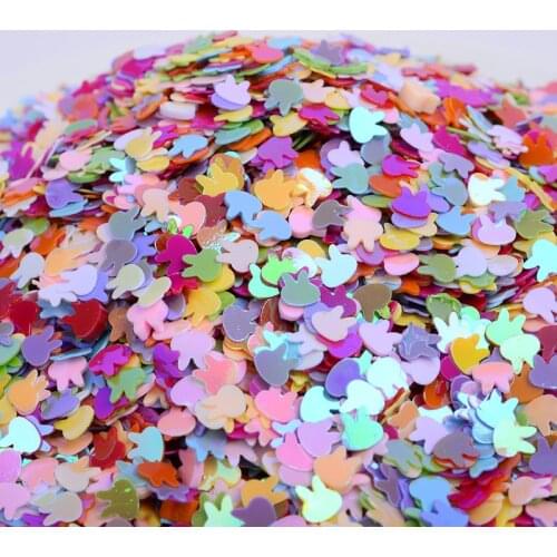 20g Rabbit Head Paillettes Loose Sequins for Crafts Accessories Sequin DIY Glitter Nail Art Decoration Confetti Lentejuelas 4mm