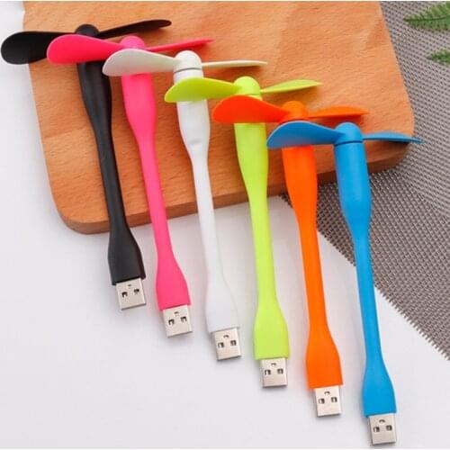 Popular2020 1pc Mini Portable USB Fan Fans Flexible Summer Gadget to Tablet Power Bank Laptops Small gifts for people at parties