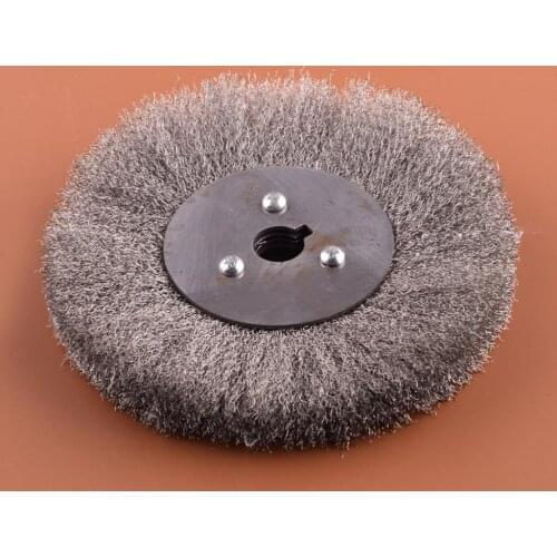 Silver Crimped Stainless Steel Wire Reel Wheels Polishing Brush For Rust Cleaning Grinder For Light Deburring Edge Mixing