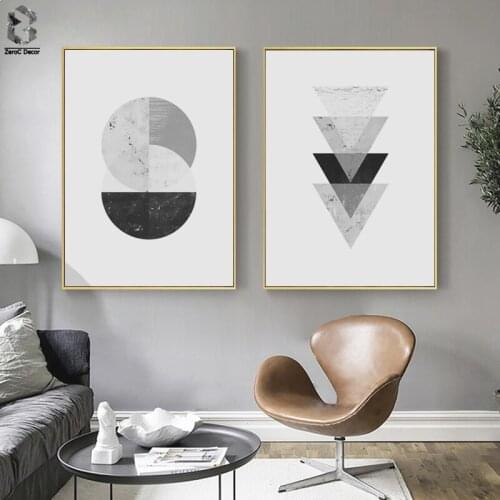 Nordic Minimalist Geometric Canvas Posters and Prints Abstract Scandinavian Wall Art Painting Picture for Living Room Decoration