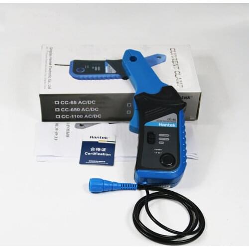 Hantek Oscilloscope AC/DC Current Clamp Probe CC-65 CC-650 20KHz/400Hz Bandwidth 1mV/10mA 65A/650A with BNC Plug