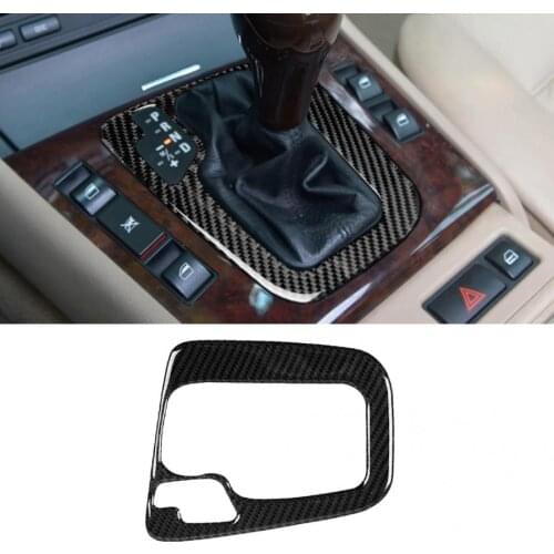 Carbon Fiber Left-Hand Drive Center Control Gear Panel Cover Trim Fit for BMW 3 Series E46 1998 1999 2000 2001 2002 2003-2005