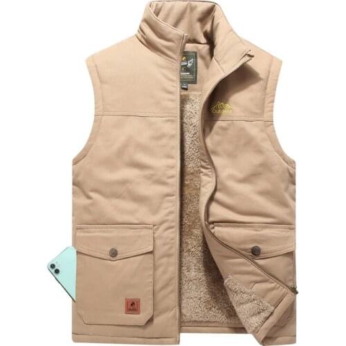 Outdoor Men Military CLothing Army Tactical Many Pockets Casual Vest Jacket Sleeveless Reporter Fleece Waistcoat Big Size 8XL