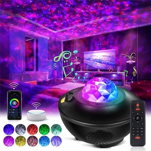 Smart Star Projector 360 Pro APP Wifi Control with Alexa Galaxy Projector Bluetooth Galaxy Light for Kids Bedroom Home Theatre