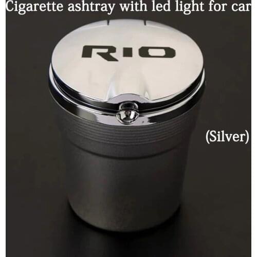 Universal Car ashtray with LED light cigarette Office Ashtray for car For KIA RIO 2 3 4 5 Xline xline accessories car supplies