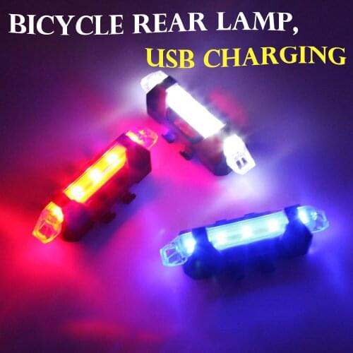 USB Rechargeable Bike Light MTB Bicycle Front Back Rear Taillight Cycling Safety Warning Light Waterproof Bicycle Lamp Flashligh