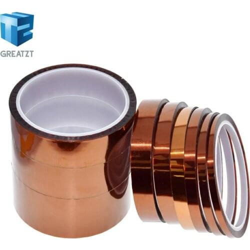 GREATZT 33meter x 5-40mm High Temperature Polyimide Tape Heat Resistant Insulation Polyimide Film Adhesive Tape 10mm