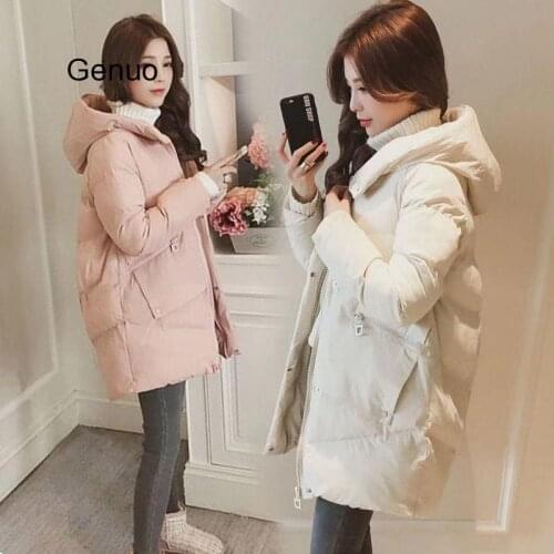 Winter Women Jacket Casual Solid Thick Warm Long Hooded Parkas Jackets Female Pocket Sintepon Snow Coats M-3XL