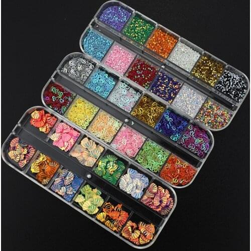 1Box Fluorescence Butterfly Shape / Heart-shaped Nail Art Glitter Flakes 3D Colourful Sequins Polish Manicure Nail Decoration