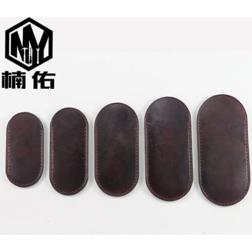 1PC Portable Leather Folding Knife Scabbard Storage Bag Large Medium Small Cowhide Knife Case Cover EDC Tool