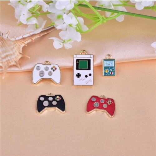 10pcs Game Machine Enamel Metal Charms for Earring DIY Jewelry Making In Pair