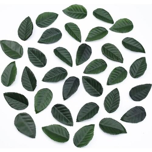 100 Pieces leaves home decoration accessories green plant wedding artificial flowers candy box Christmas gifts diy crafts vases