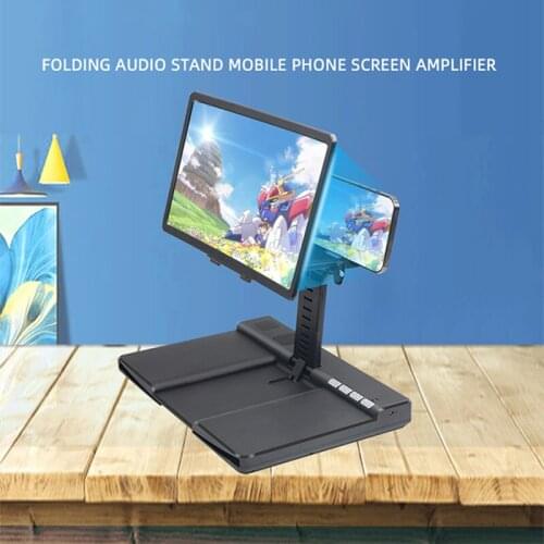 12 inch Phone Screen Magnifier Holder Stand 3D Enlarger Magnifying Video Amplifier Projector Bracket Desktop Supports For iPad