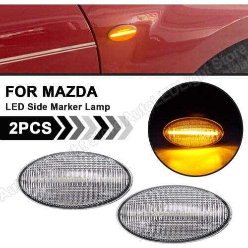 2Pcs For Mazda 2 Mazda2 2003-2015 MAZDA 3 Mazda3 Hatchback/Saloon 5 6 MPV Mk2 BT-50 LED Side Marker Lights Turn Signal Lamp