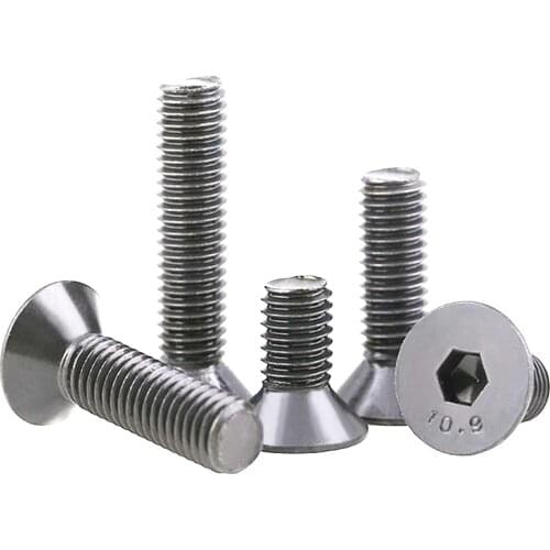 50Pcs DIN7991 ISO10642 JISB1194 M2 M2.5 M3 M4 Stainless Steel 304 Hexagonal Countersunk Screw Flat Head Screw Bolt
