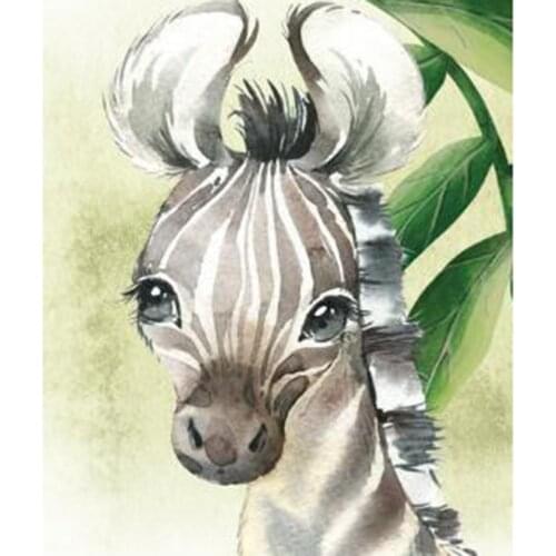 5D DIY Diamond Painting Animal Painting Cartoon Zebra Picture Square Round Diamond Embroidery Cross Stitch Gift Decor WG2830
