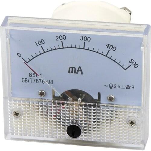 85L1-MA AC pointer ammeter current meter 300mA 500mA 85L1 series analog AMP meter 64*56 mm size