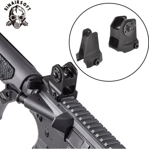 A1.5 Fixed Rear A1 Windage Adjustment Knob And Standard A2 Design Iron Front Sight For Airsoft Picatinny AR15 Black