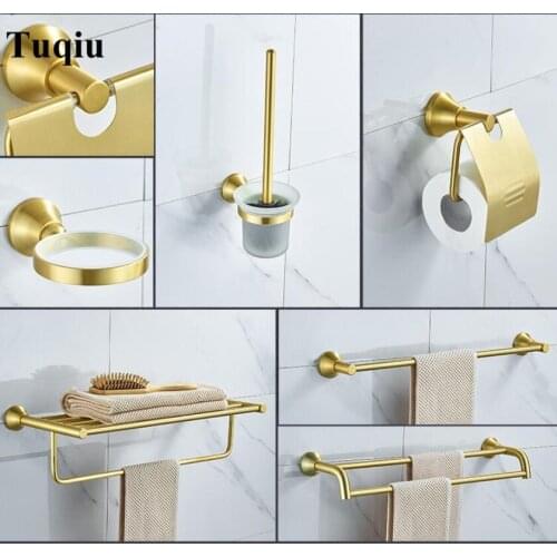 Brush Gold Bathroom Accessories Towel Rack Paper Holder,Towel Holder,Toilet Brush Bathroom Corner Shelf,bathroom Hardware set