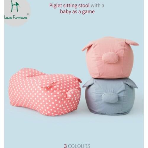 Louis Fashion Childrens Bean Bag Sofas Cute Cartoon Kindergarten Toy Games Modern Simple
