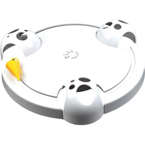 Electric Cat Toy Smart Teasing Cat Stick Crazy Game Spinning Turntable Catching Mouse Interactive Puzzle Game Play Plate