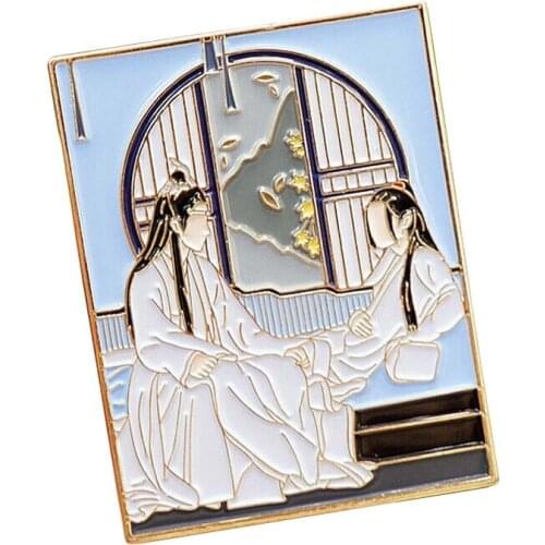 Wei Wuxian & Lan Wangji Enamel Pin The Untamed Brooch The Grandmaster of Demonic Cultivation Badge Chinese Anime decor