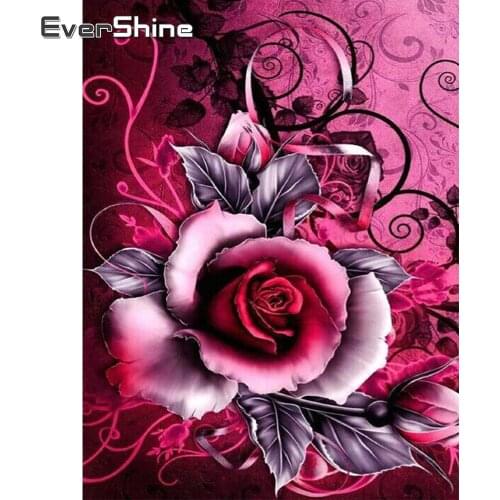 EverShine Diamond Mosaic Rose 5D DIY Diamond Painting Ful square Flowers Cross stitch Kits Bead Embroidery Art Hobby Gift