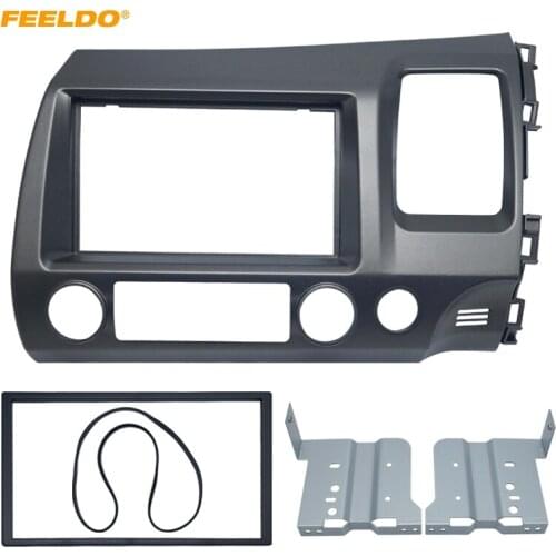 FEELDO Car DVD/CD Radio Audio Fascia Panel Frame Adaptor For Honda CIVIC(RHD) 2DIN Stereo Plate Frame Installation Kit #4401