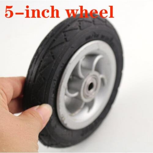 Good quality 5 inch 5x1 Inner Tube Wheel and Metal Hub fit Electric Pneumatic Wheel Gocart CasterVehicle