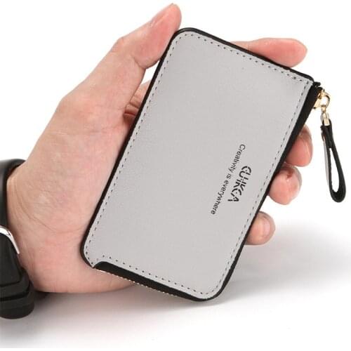 New Fashion Slim Mens Leather Wallet Unisex Business Credit Card Holder Women Small Cash Clip Coin Purse Man Money Bag Wallets