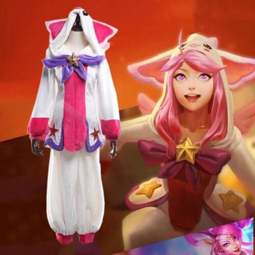 Game LOL Cosplay Costumes the Lady of Luminosity Lux Luxanna Cosplay Costume Pajama Guardian Lux Uniforms Clothes Suits New