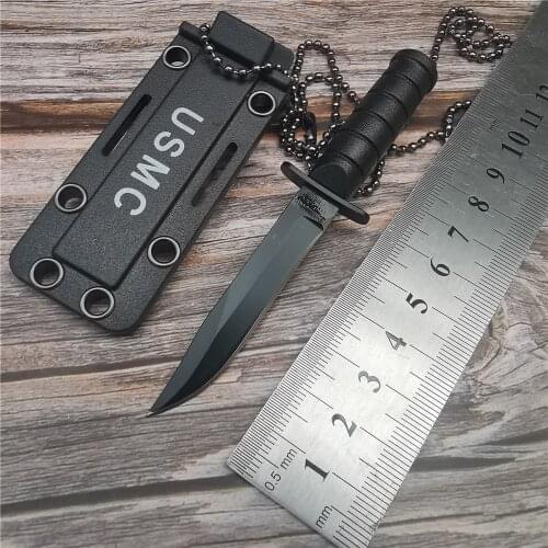 Lightweight portable knife, stainless steel straight knife sharp and durable, barbecue camping outdoor survival knife,knife case
