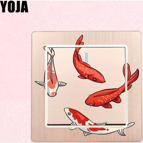 YOJA Fashion PVC Fish Switch Sticker Room Bedroom Wall Decals Home Decoration 11SS0042