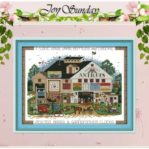 Shopping Festival Counted Cross Stitch 11CT 14CT Cross Stitch Set Wholesale Scenery Cross-stitch Kit Embroidery Needlework