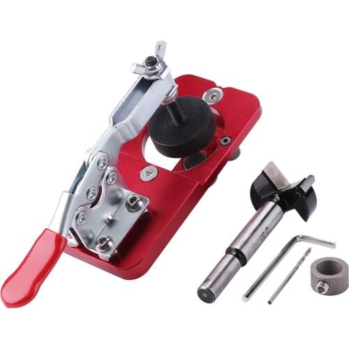 Woodworking Hole Drilling Guide Locator 35mm Hinge Boring Jig Locator Hole Opener Template Carpenter for Door Cabinets DIY Tools