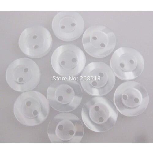 NB0113 shirt buttons 500pcs clear 11mm 2 holes sewing button for garment clothes accessories