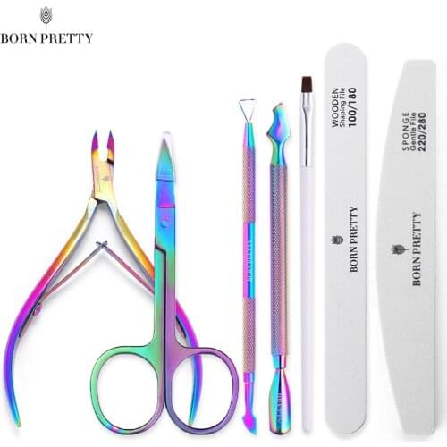 BORN PRETTY Stainless Steel Nail Cuticle Scissors For Manicuring Edge Nipper Clipper Dead Skin Remover Pedicure Nail Tool