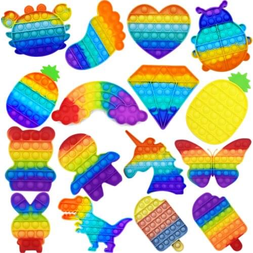 Hot Push Bubble Fidget Toys Adult Stress Relief Toy Antistress Soft Squishy Anti-Stress Gift simple dimple