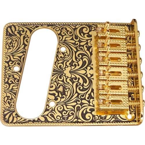 Roller Saddle Bridge with Single Coil Pickup Hole for Tele TL Guitar Parts