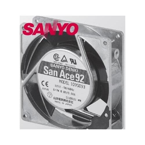 SANYO New 109S093 100V 8/7W 0.1/0.09A aluminum box 9025 AC cooling fan 90*90*25mm