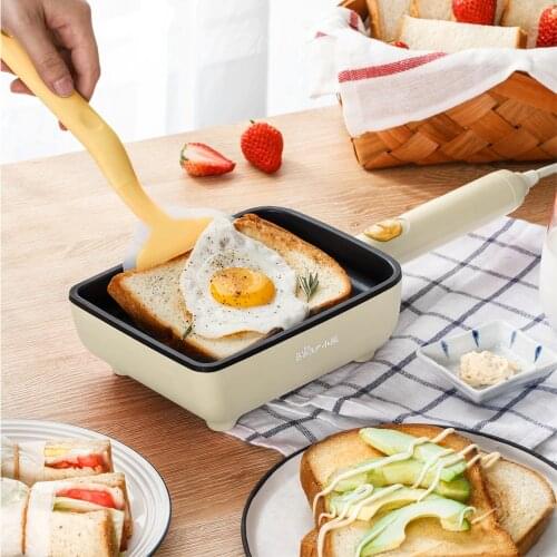 Multifunction Rectangle Household Mini Egg Omelette Pancakes Fried Steak Electric Frying Pan Non-Stick Bake Pan 350W 700W