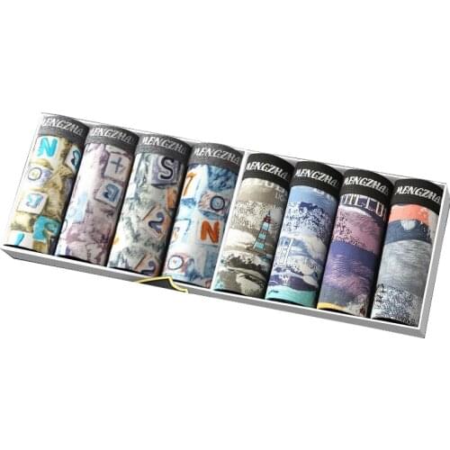 New 8Pcs Mens Panties Mens Underwear Breathable Sexy Comfort Underpants Male Underpants Big Size L-4XL Underwear mens boxers