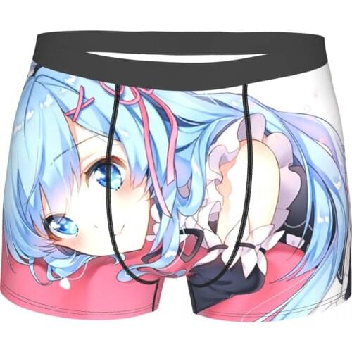 Rem Long Hai Re:Life in a different world from zero Underpants Breathbale Panties Man Underwear Print Shorts Boxer Briefs