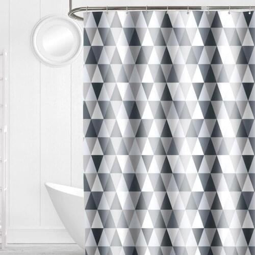 45 Waterproof Shower Curtain with 12 Hooks Mosaic Style Bathroom Shower Curtain Polyester Mildew Proof Bath Tub Curtain for Home