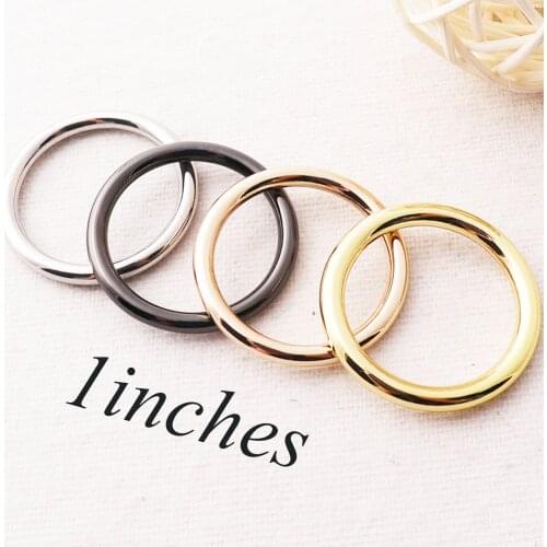 1" 25MM O Rings Buckles 10 pcs Gunmetal/Silver/Gold/Pale Gold Purse Rings purse hardware handles Bag Handbag Rings Key Chains