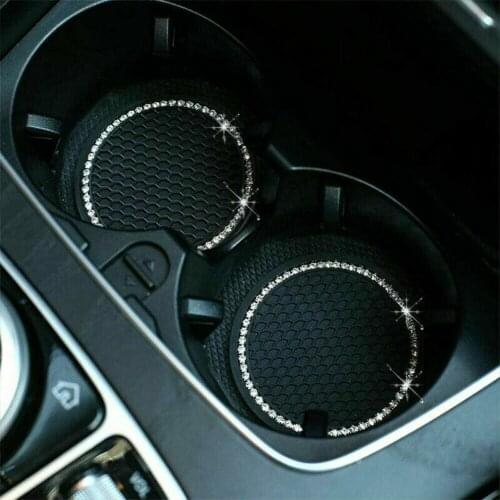 1pc Anti-Slip Mat Car Universal Diamond Honeycomb Water Coaster Creative Cute Storage Mat Car Anti-slip Mat Interior Accessories